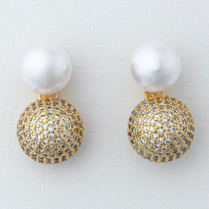 CHAPA DE ORO DE 18 K CON IMITACIÓN PERLAS - Anemona Joyería