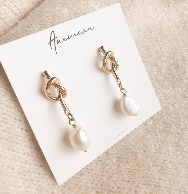 DROP&KNOT EARRINGS - Anemona Joyería