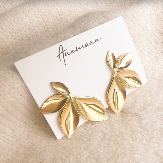 GINNA PETAL STUDS - Anemona Joyería