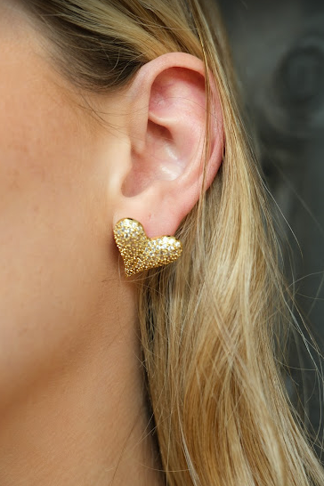 HINNA HEART STUDS - Anemona Joyería