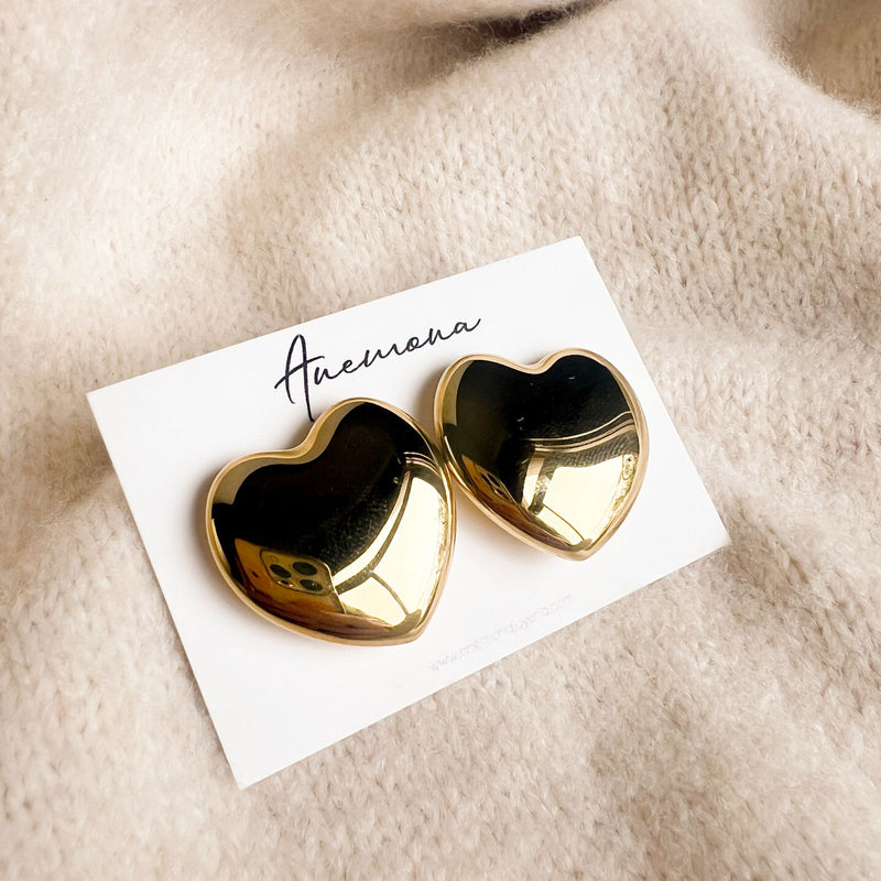 JULIETA HEART STUDS - Anemona Joyería