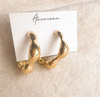 OLIVIA S/G EARRINGS - Anemona Joyería