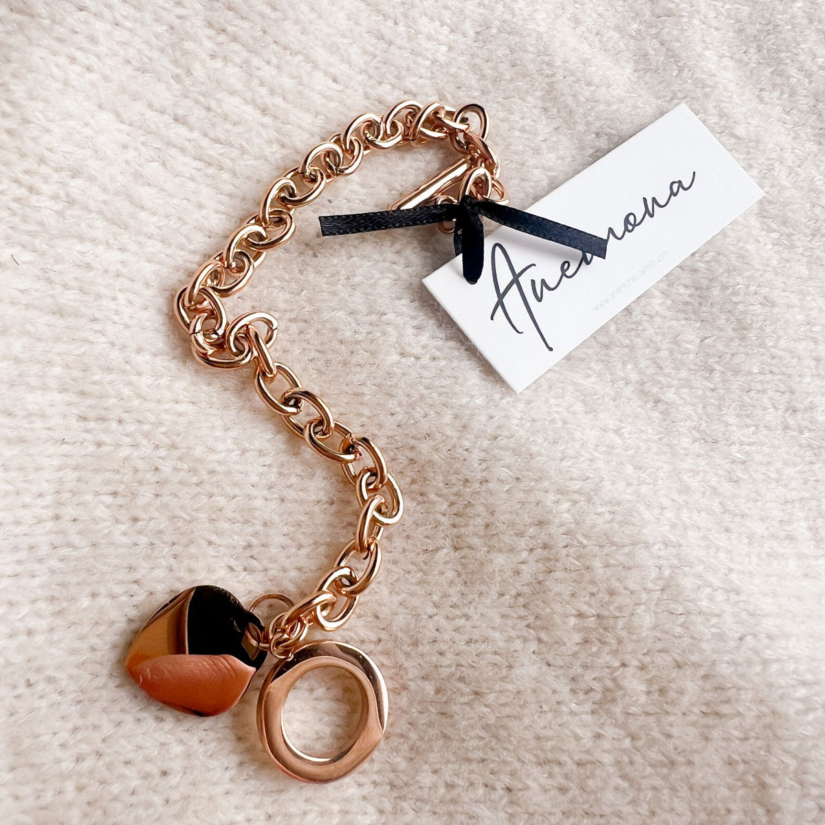 ROSE HEART BRACELET - Anemona Joyería