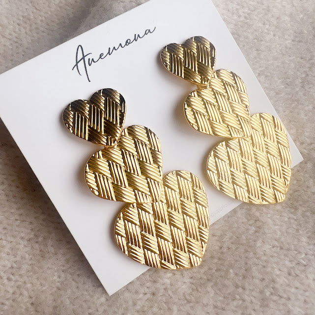 TRIHEART EARRINGS - Anemona Joyería